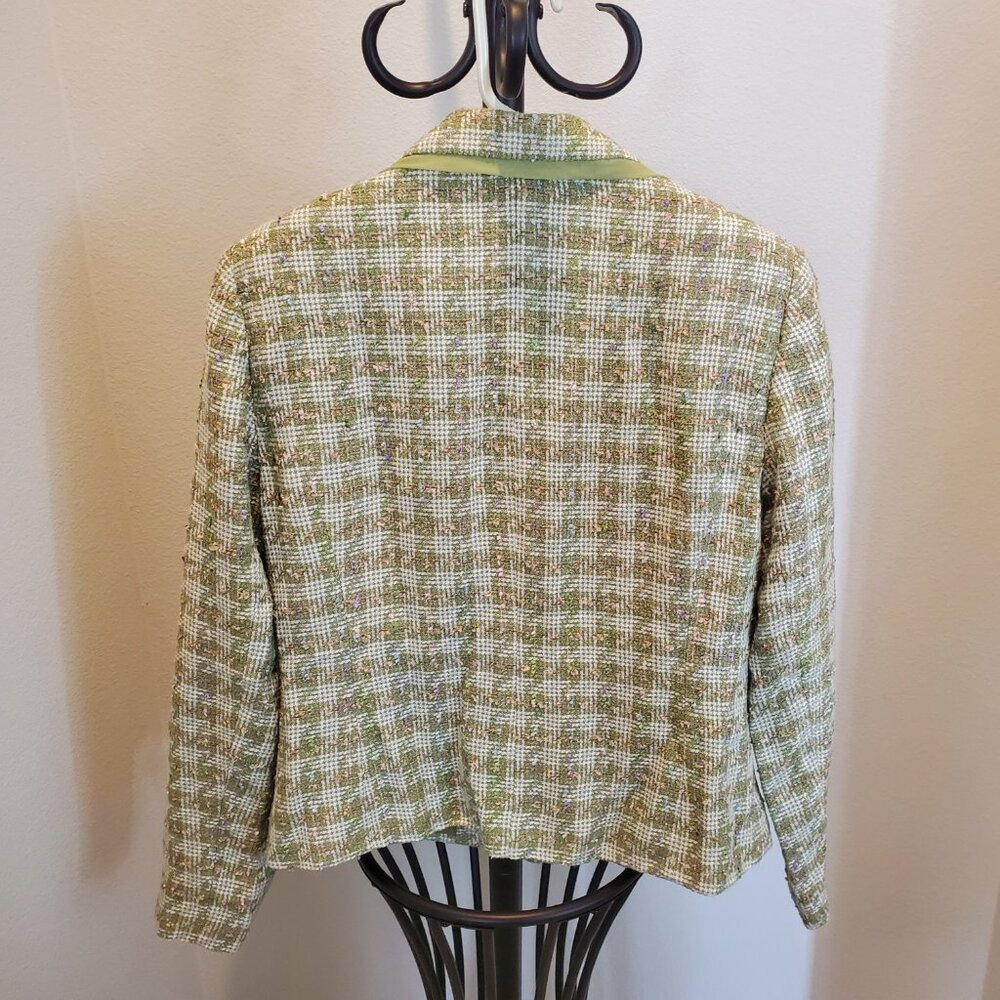 Vintage Requirements Women’s Jacket Light Green Long Sleeve Buttons Size 14 - Picture 2 of 3